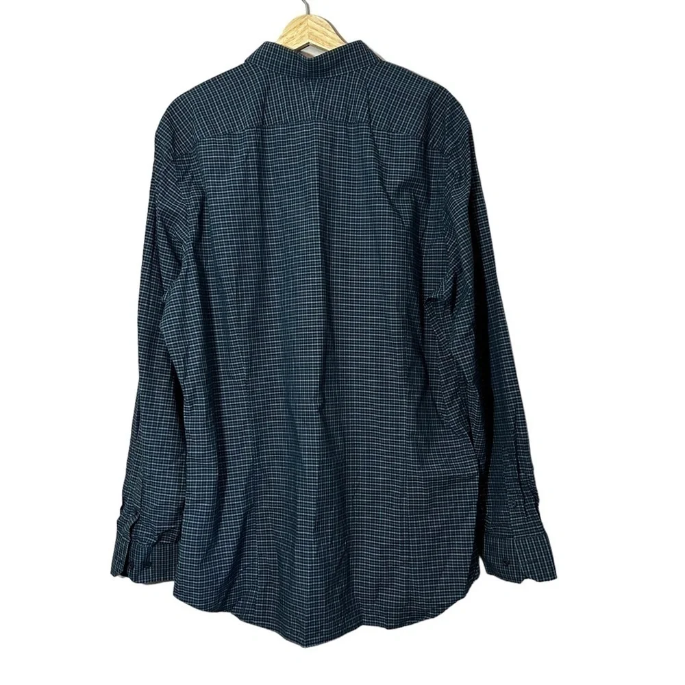 Banana Republic Blue Plaid Button Front Shirt Size XL  Great Used Condition